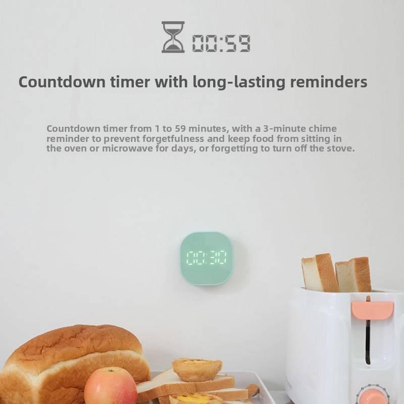 Mini Square Alarm Clock With Touch Screen Timer And Temperature Use Display