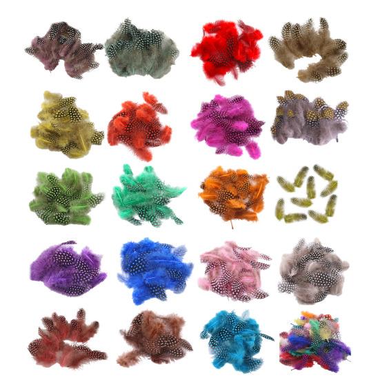 Yousheng 50Pcs Guineahen Feathers Natural Chicken Tail Feathers Bright Colors 4.5-10cm Feathers for Crafts DIY Earrings Dream Catcher Wedding Easter