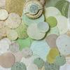 Light Retro Decorative Paper Disks Paper Disc For Journals Gift Packaging Creative Projects Soft Color Palette