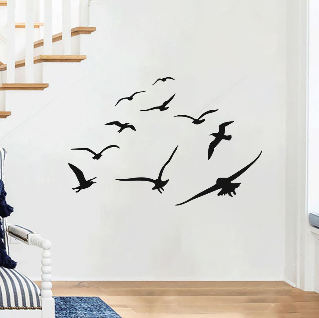 Black Bird Wall Sticker Removable Decal for Home Decor Bedroom Living Room Wall Art