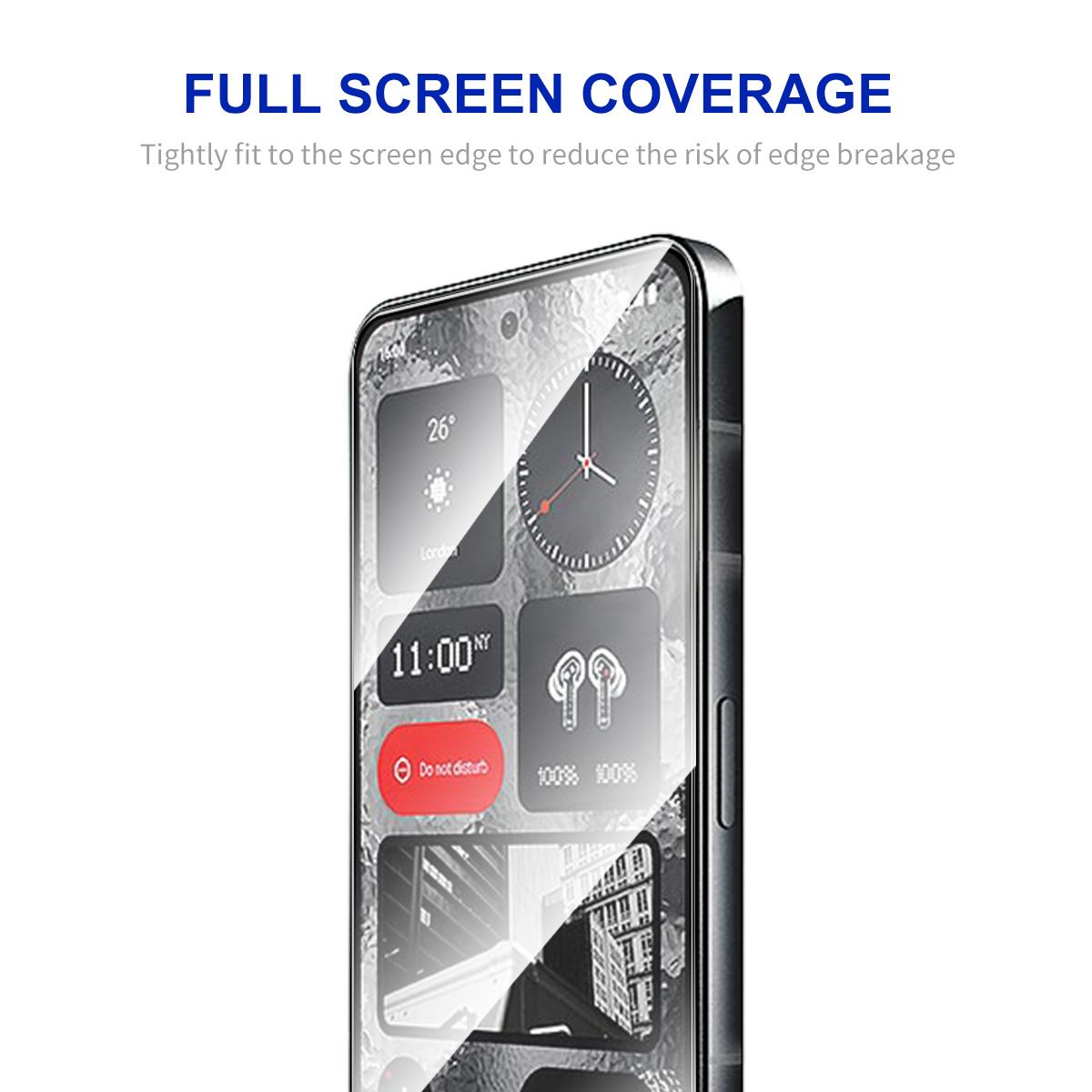 

ENKAY HAT PRINCE 2Pcs for Nothing Phone (2) 0.26mm 9H 2.5D Screen Protector Full Glue High Aluminium-silicon Glass Film Type A