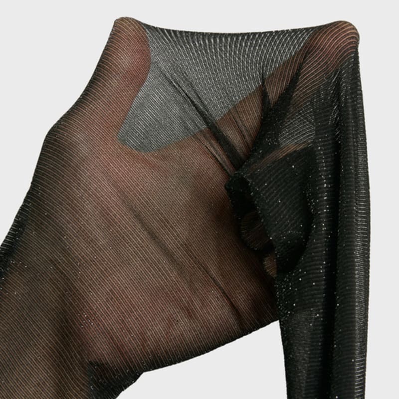 HUGDAY [20 Denier] Silver Glitter Pearl Pantyhose