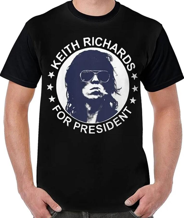 Keith Richards For President T Shirt Unisex Short Sleeve T-Shirt All Sizes S-5XL Unisex T-Shirt XXXXL