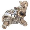 Elephant Statue Figurine Feng Shui Resin Animal Ornament Art Crafts Desktop DecorationGold S