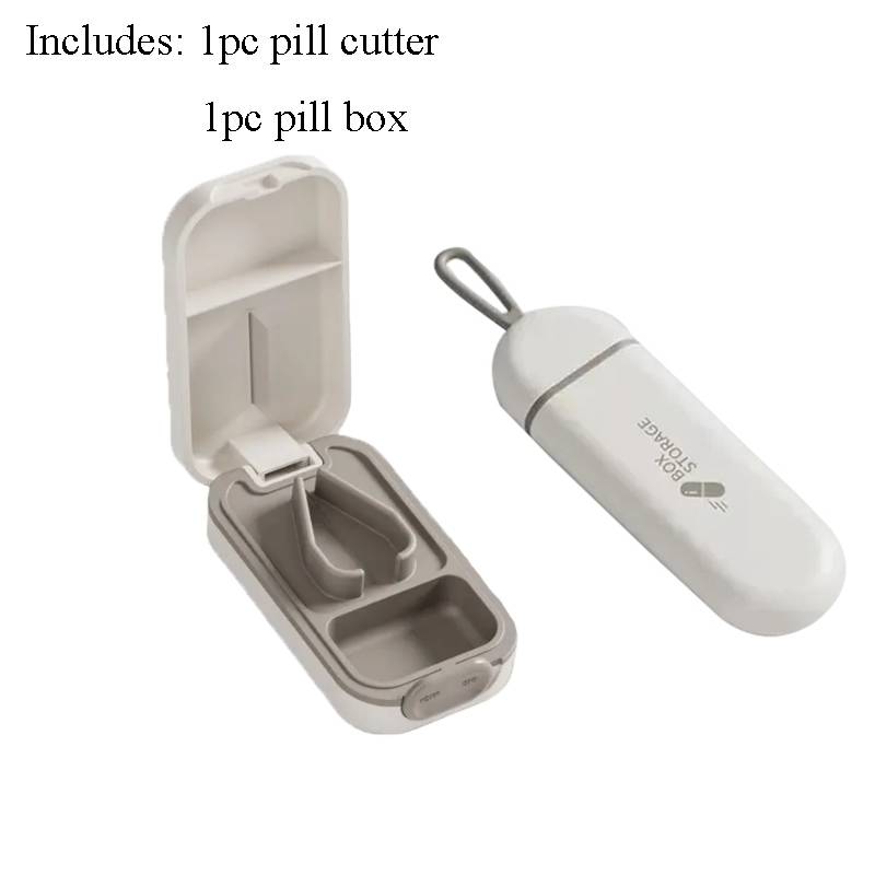 Small Pill Cutter Pill Cutter Splitter for Small and Tiny Pills Pill Splitter with Safety Lock Easy Open Close Professional