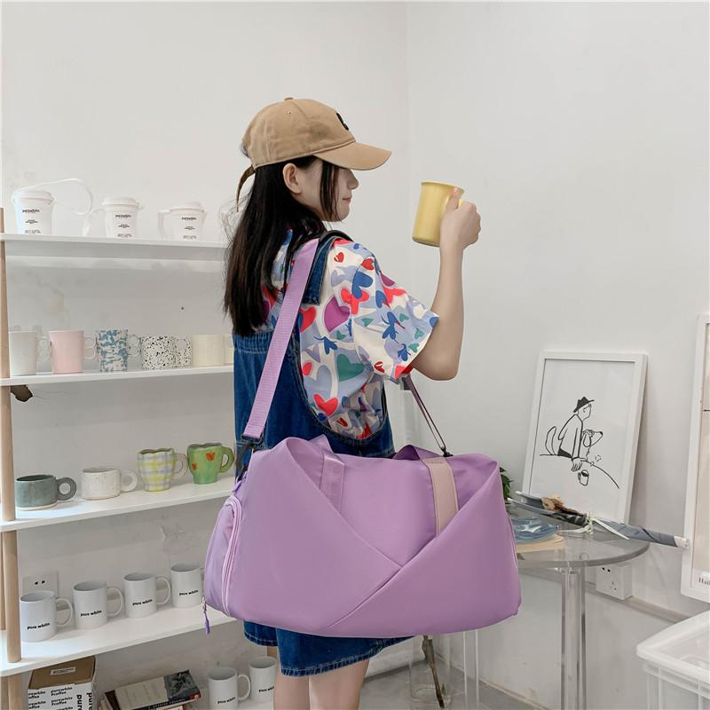 New sports fitness bag women's wet and dry separation with shoe position swimming yoga bag lightweight short-distance travel bag