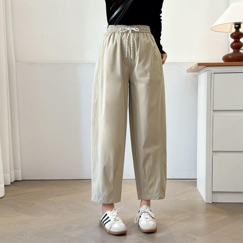 

Plus Size Women s High Waist Slimming Drape Harem Pants with Versatile Balloon Design 2XL for 70-80kg хакі