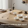 8 Pieces Crucible Set with Tongs Complete Porcelain Melting Dish Heavy Duty