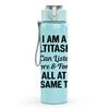 1PC I Am A Multitasker Quote Text 750ml Color Plastic Sports Water Bottle Leakproof Flip Straw Lid Suitable for Sports Office Home Use