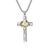1Pc/Pair Hip Hop Thorns Cross Necklace For Women Men Personalized Cross Pendant Earrings Niche Sweater Chain Jewelry Gifts