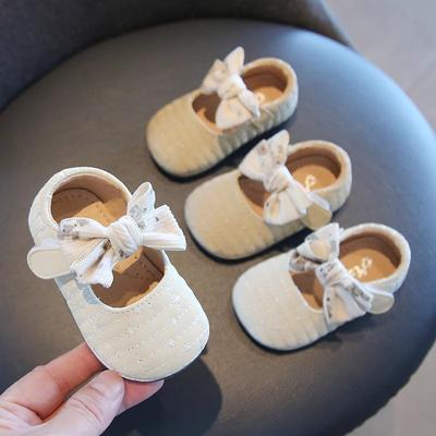 Chaussures pour bébé, enfant, tout-petit, version coréenne, chaussures de princesse, filles, printemps et automne, nouvelles chaussures pour bébé fille, chaussures simples, nœud, mode