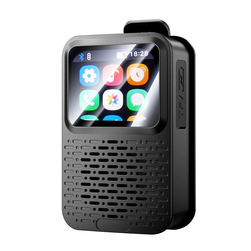 V9 Wearable Smart Speaker: Touchscreen Multifunctional Device with Calendar, Weather, Alarm, Magnetic Back Clip, and HIFI Sound Quality