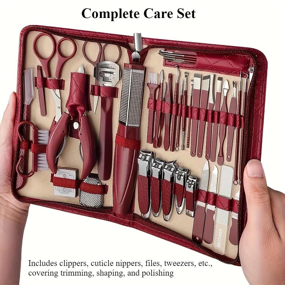 Xiaomi Set Professionnel de Coupe-ongles et Manucure/Pédicure 43 pièces avec Poignée Antidérapante Construction Robuste et Étui Portable