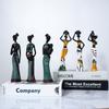 1/2/3pcs Decorative Sculpture Statue Home Decor House Home Decoration Living Room table Black Folk Custom Doll Resin Crafts