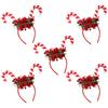 5xChristmas Glowing Hair Band Light Up Head Band Xmas Tree Hairband Creative Flashing Headwear Performances Photo Props