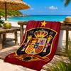 Asciugamano da Spiaggia in Microfibra Stampato con Emblema Nazionale Spagnolo, Morbido e Assorbente, Asciugatura Rapida, Ideale per Viaggi Estivi, Essenziale per la Spiaggia, Piscina
