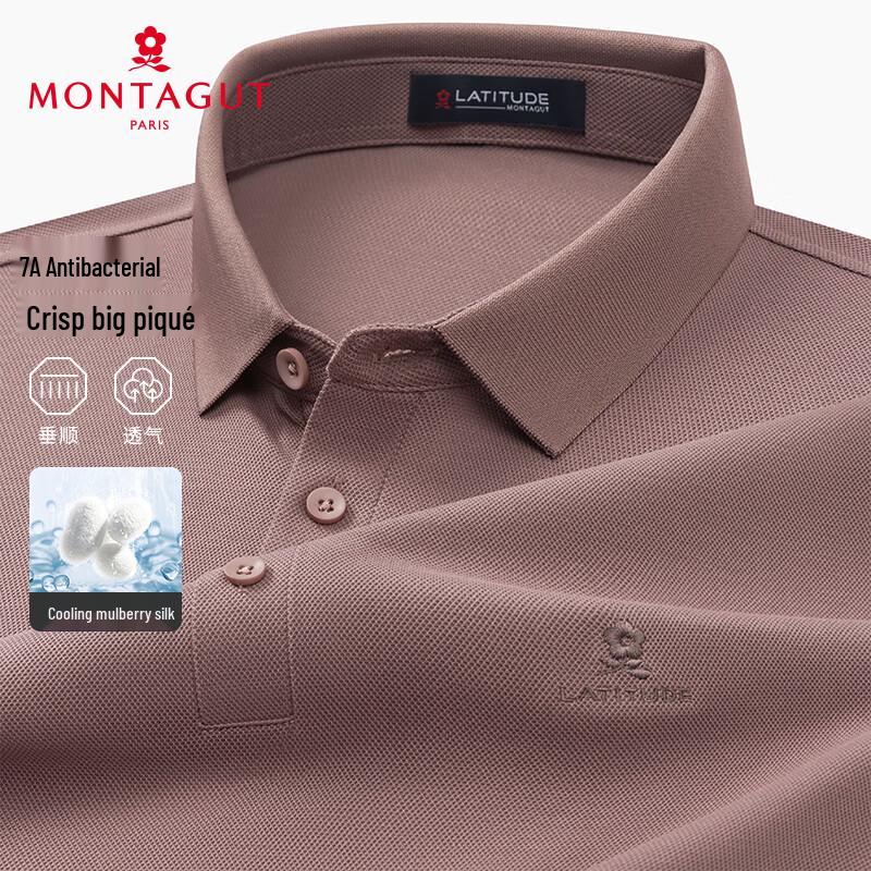 MONTAGUT Pánské letní polo tričko ze směsi hedvábí Ice-Cool