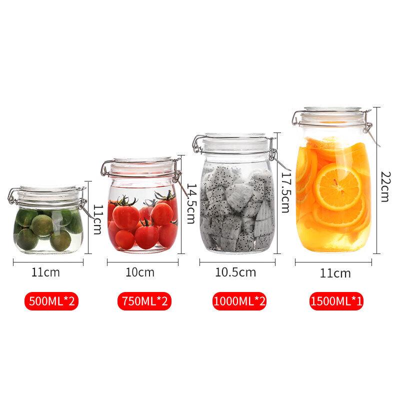 Ningzhao 7-Piece Glass Storage Jar Set