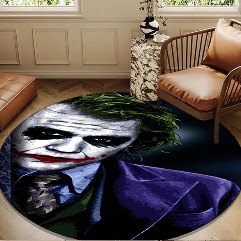Jo-ker's Masked Faces Round Rug for Livingroom,Bedroom, Palyroom, Chair Rug, Area Rug, Circle Carpet, Large Size Fan Christmas Gift