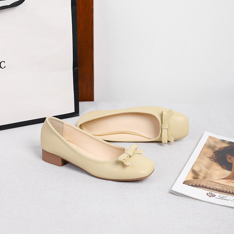 Women's Dress Shoes Wedding Square Toe Low Heel Pumps Shoes Slip On Chunky Block Heels for Women Comfortable Dress Shoes for Office Work Business