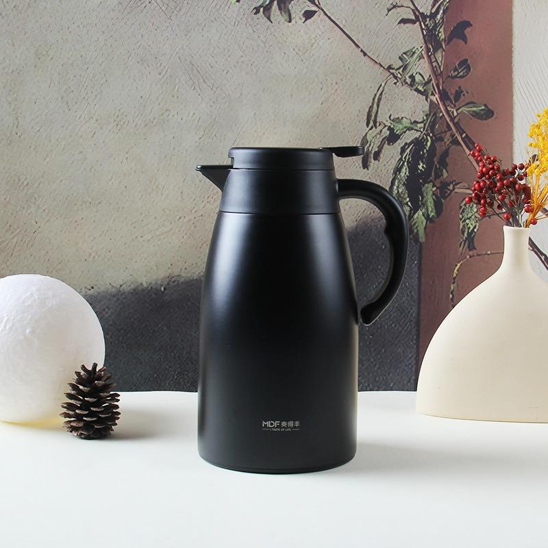 Insulated Water Kettle, Household Vacuum Insulated Water Kettle European-style Hot Water Kettle Insulated Bottle Coffee Pot чёрный