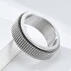 Neutral Cold Style Titanium Steel Woven Mesh Rotating Decompression Ring Personality Men and Women Stainless Steel Hand Jewelry