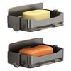 Double-Layer Wall-Mounted Soap Dish with Drainage