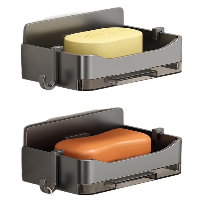 Double-Layer Wall-Mounted Soap Dish with Drainage