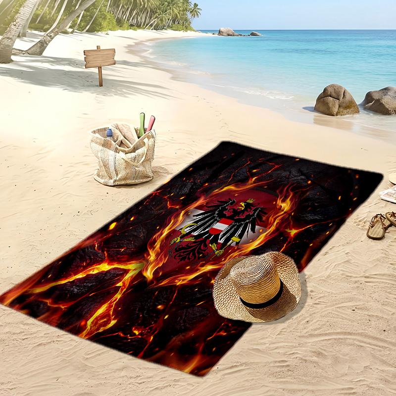 Toalla de Playa con Estampado de Fútbol de Austria Secado Rápido Súper Absorbente Suave Toalla de Baño para Nadar Playa Viaje Ventilador Souvenir Regalo