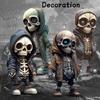 Unique Resin Craft Halloween Skull Sculpture Stylish Skeleton Design For Home Dcor Perfect Present For Various Occasions