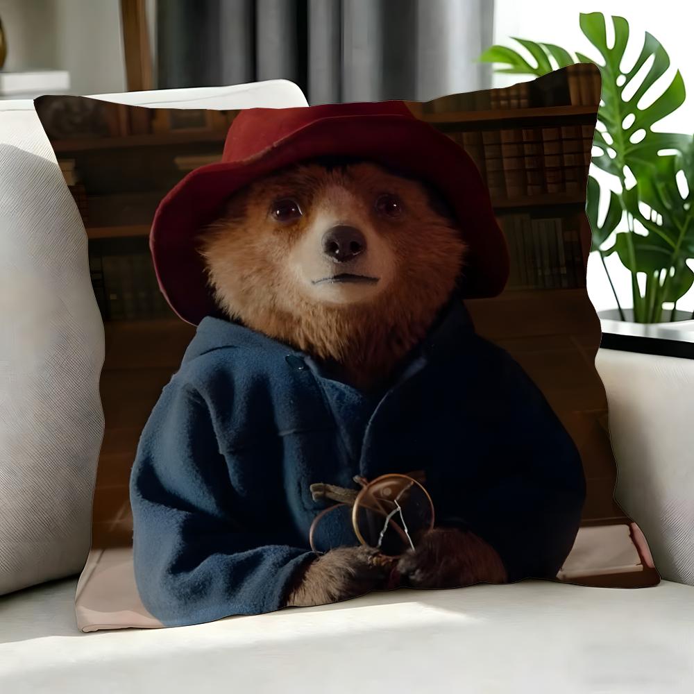 Cartoon Paddington Bear Cushion Cover Cushion Cover Set 4Pcs 50X50 45X45 40X40 Pillowcase Decorative Sofa Home Decor