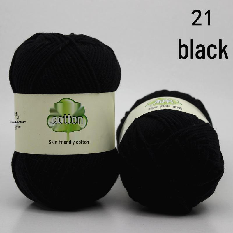 Combed 5-Ply Milk Cotton Yarn for DIY Knitting & Crochet - Medium-Thick Scarf & Blanket Material Pack