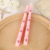 25cm European-Style Long Stem Printed Smokeless Candles for Romantic Dinners and Weddings