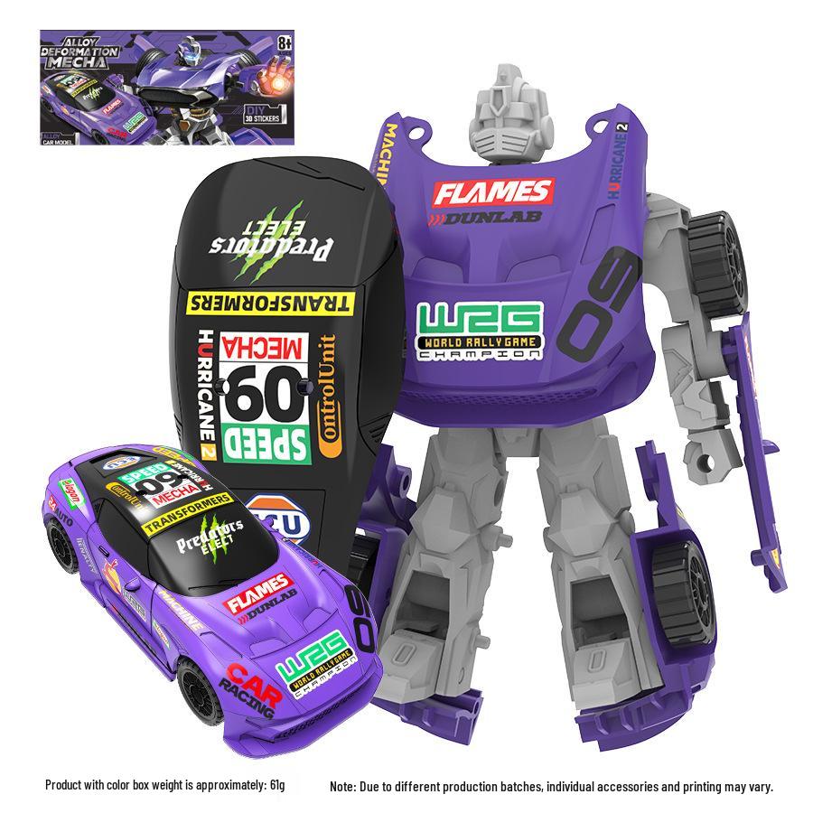 Alloy Transforming Mecha Robot Inertial Car Toy for Kids