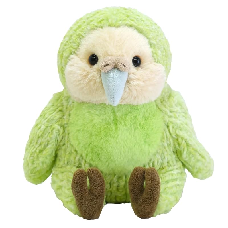 SunLemon Fluffies Medium Kakapo Plush Toy, 20 x 22 x 20 cm, Cute Rare Animal Series, P-1073