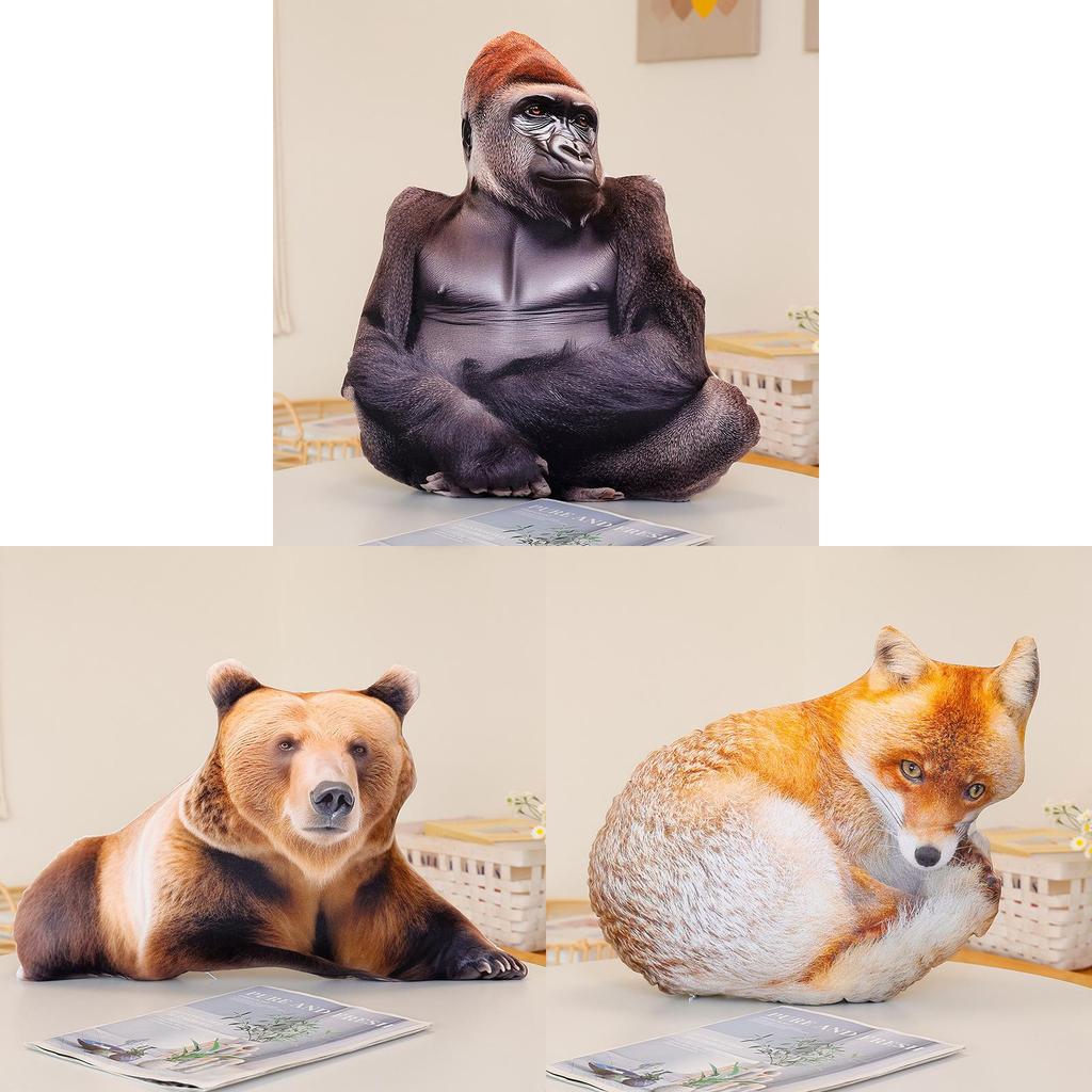 Plush Animal Pillow Panda 3d Stuffed Toy For Kids Home Decor Gift