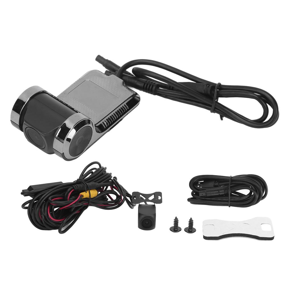 Car USB Dash Cam HD Driving Recorder DVR ADAS Front Rear Dual Lenses Motion Detection Universal for Android Navigation