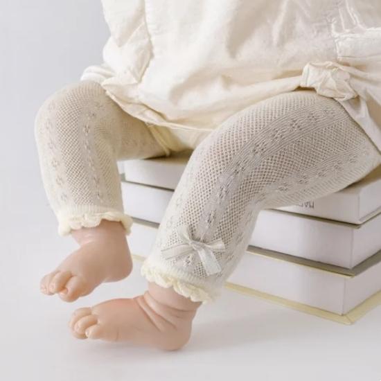 

Newborn Mesh Tights For Girls Infant Fashion Cute Summer Pantyhose Toddler Cotton Princess Bow Leggings Baby Accessories 0-24Months S(0-6m) жёлтый