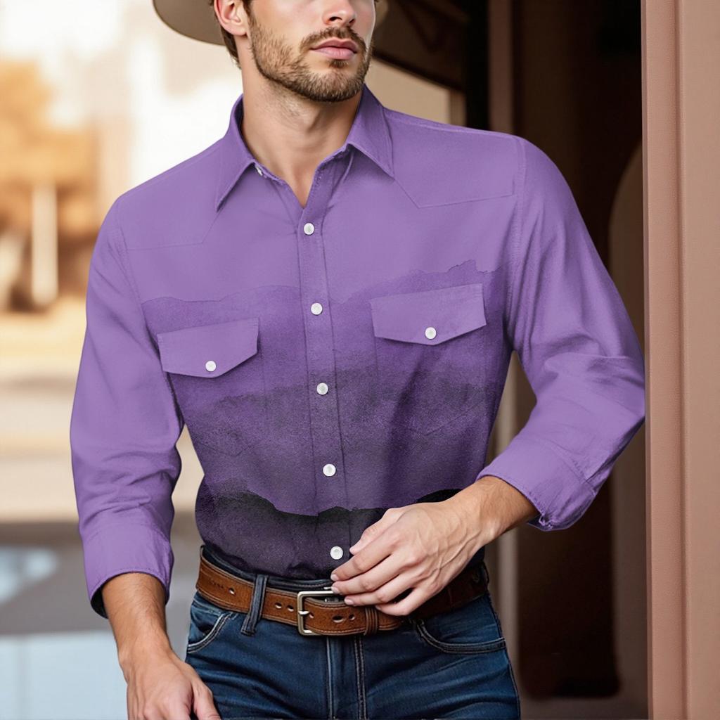 Men'S Fashionable Lapel And Shoulder Length Short Sleeved Casual Top