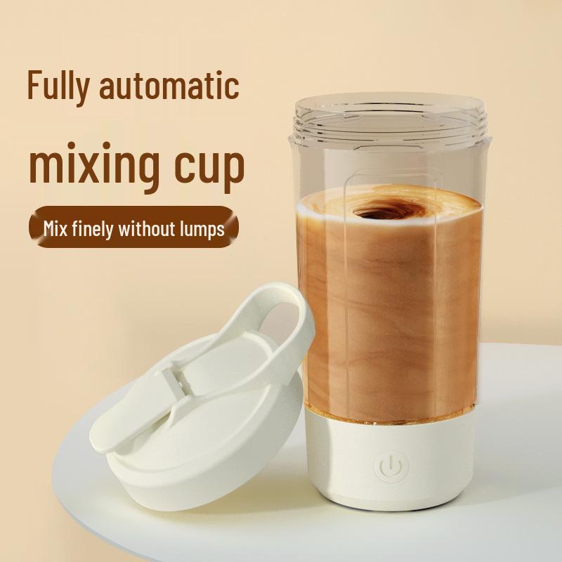 Electric Automatic Stirring Mug for Coffee & Milk with One-Button Operation, Food-Grade Material.