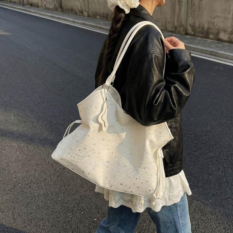 2026 Nuovi Arrivi Originale di Nicchia Borsa a Shopper in Tela con Stella per Donna Grande Capacità Borsa da Pendolare