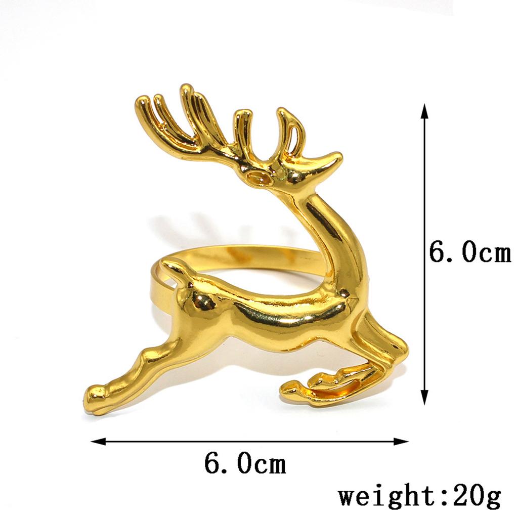 Napkin Holders For Christmas Reindeer Head Napkin Buckles Holder Christmas Decoration