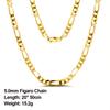 ORSA JEWELS Italian 925 Sterling Silver Diamond-Cut Figaro Chain Necklace S925 Silver Craft Men Women Neck Chains Jewelry SC34