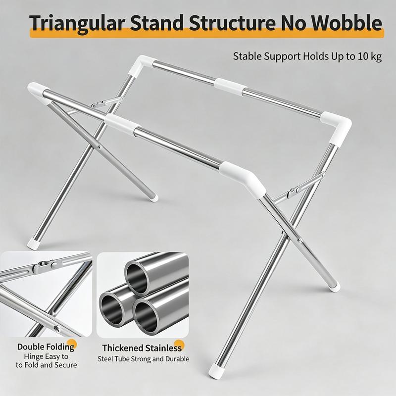 Foldable Pet Shower Holder Anti-Scratch Pet Grooming Hammock Table Adjustable Support Frame Detachable Pet Bathing Station Rack