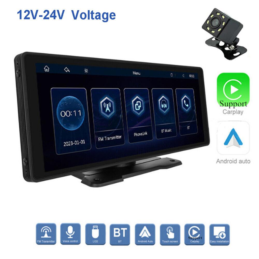 

W509B 10.26 Inch Wireless CarPlay Android Auto MP5 Player GPS Navigation Display with 8-LED Camera+2 Brackets Type A
