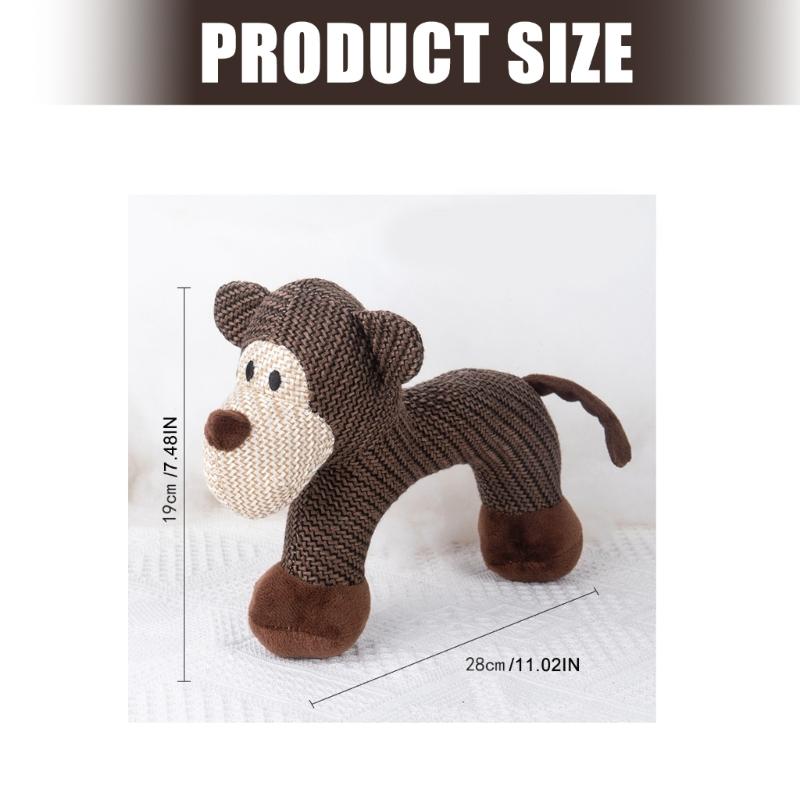 Fun Animal Shape Squeaky Toy For Dog Chewing and Tugging Entertainment Activity Teething Toy for Aggressive Chewers