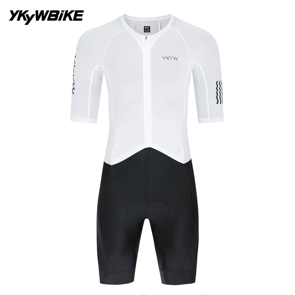 Tuta da Ciclismo Aero da Uomo Manica Corta Tuta da Triathlon Corsa Bici da Strada Speedsuit Traspirante Asciugatura Rapida Ropa Ciclismo MTB