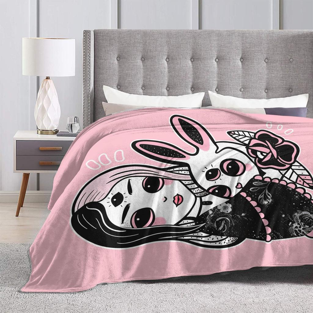 Super Soft Blanket Decorative Dark Alice Madness Returns Game Throw Blanket Flannel Bedspread For Outdoor Sofa Bed Cover