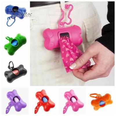 Pet Bone Garbage Waste Clean-up Bag Dispenser Box Carrier Holder Case