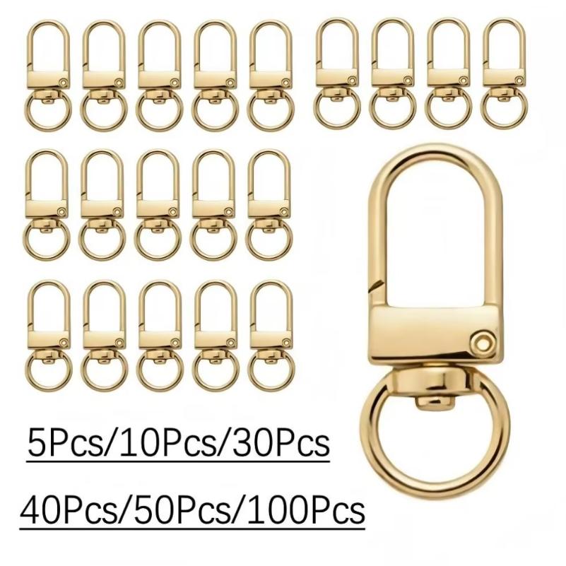 5-100Pcs Alloy Snap Lobster Clasp Hooks Keychain Findings for DIY Key Chain Necklace Bracelet Accessories Supplies Accessories